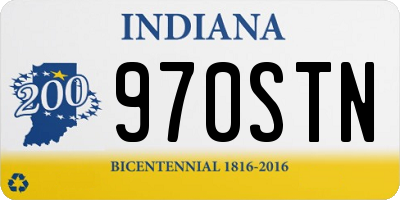 IN license plate 970STN
