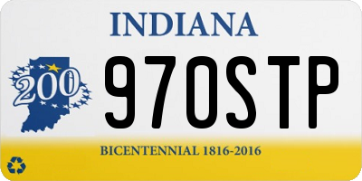 IN license plate 970STP