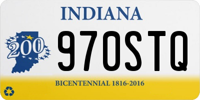 IN license plate 970STQ