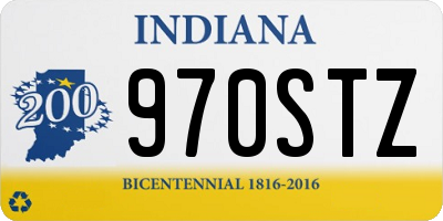 IN license plate 970STZ