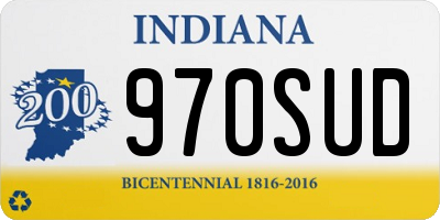 IN license plate 970SUD