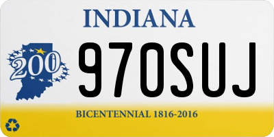 IN license plate 970SUJ