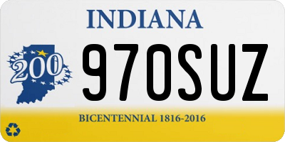 IN license plate 970SUZ
