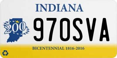 IN license plate 970SVA