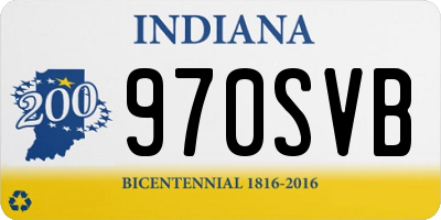 IN license plate 970SVB