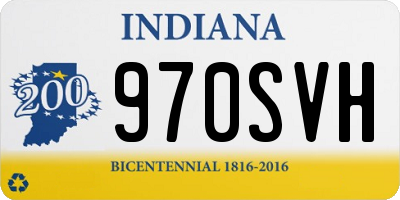 IN license plate 970SVH