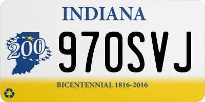 IN license plate 970SVJ
