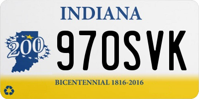 IN license plate 970SVK