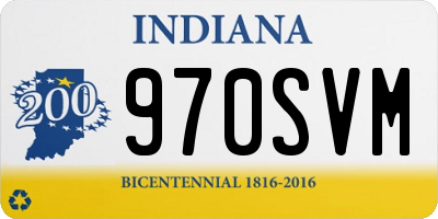 IN license plate 970SVM