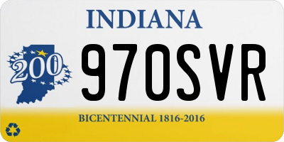 IN license plate 970SVR