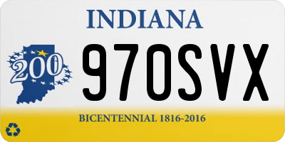 IN license plate 970SVX