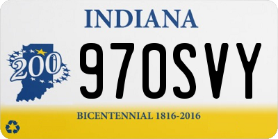 IN license plate 970SVY