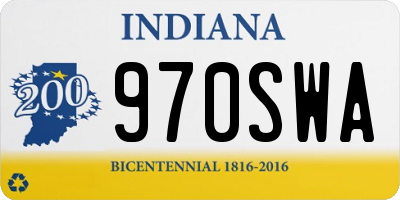 IN license plate 970SWA