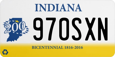 IN license plate 970SXN