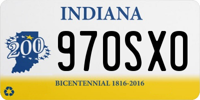IN license plate 970SXO