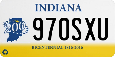 IN license plate 970SXU