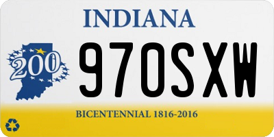 IN license plate 970SXW