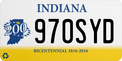 IN license plate 970SYD