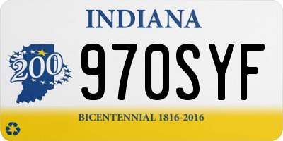 IN license plate 970SYF