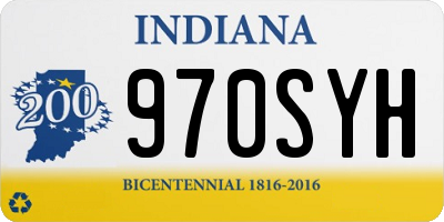 IN license plate 970SYH