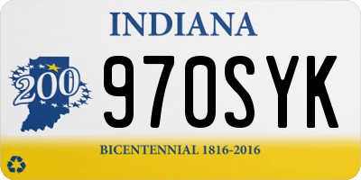 IN license plate 970SYK