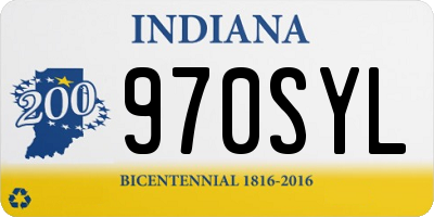 IN license plate 970SYL