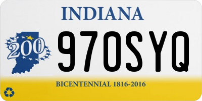 IN license plate 970SYQ