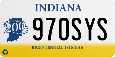 IN license plate 970SYS