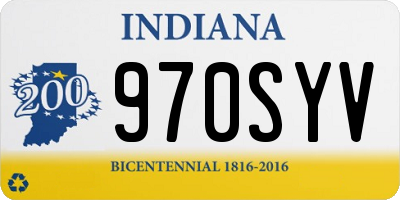 IN license plate 970SYV