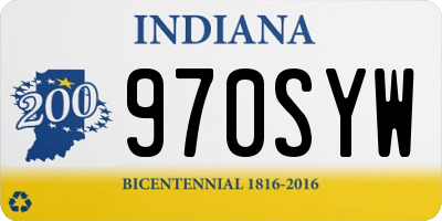 IN license plate 970SYW