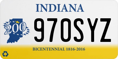 IN license plate 970SYZ