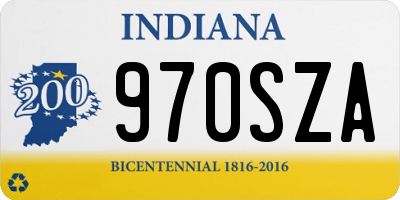 IN license plate 970SZA