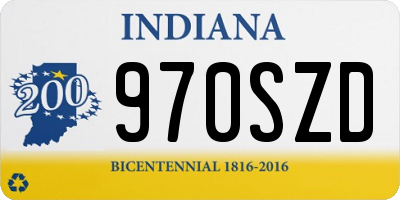 IN license plate 970SZD