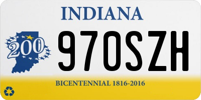 IN license plate 970SZH