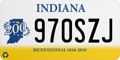 IN license plate 970SZJ