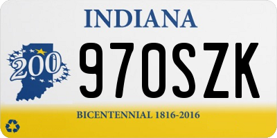 IN license plate 970SZK