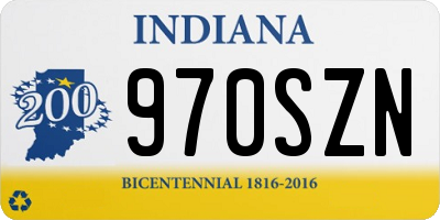IN license plate 970SZN