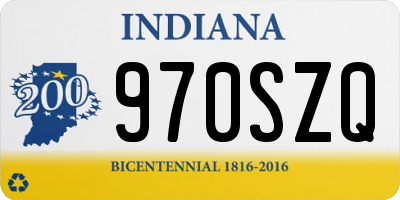 IN license plate 970SZQ