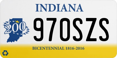 IN license plate 970SZS
