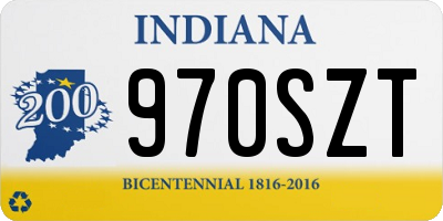 IN license plate 970SZT