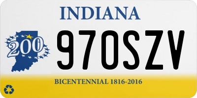 IN license plate 970SZV