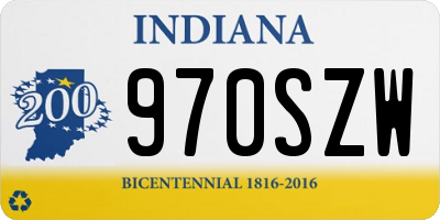 IN license plate 970SZW