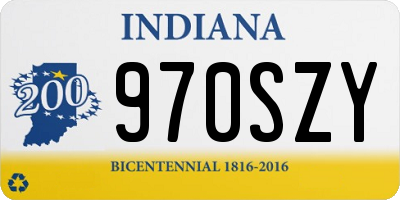 IN license plate 970SZY
