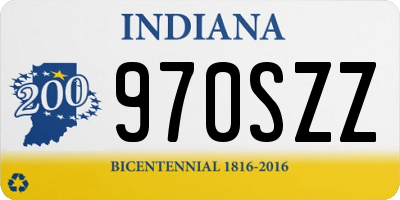 IN license plate 970SZZ