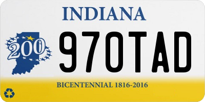 IN license plate 970TAD