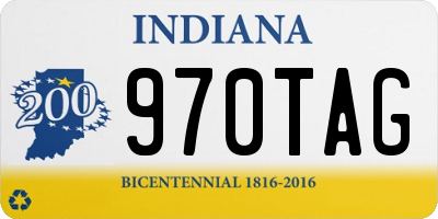 IN license plate 970TAG