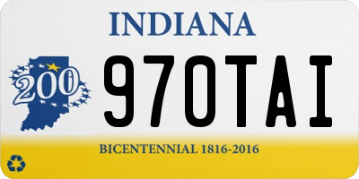 IN license plate 970TAI