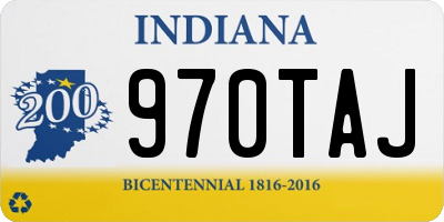 IN license plate 970TAJ
