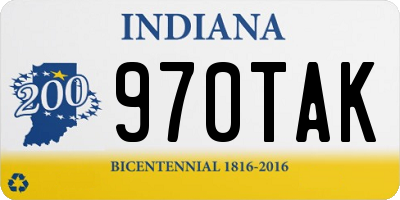 IN license plate 970TAK