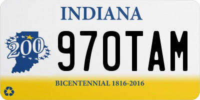 IN license plate 970TAM
